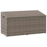 vidaXL Tuinbox - 110x50x58 cm - Poly Rattan - Grijs