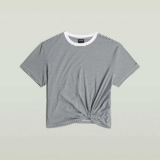 G-Star Stripe relaxed knot r t wmn Dames Tops L Katoen Gestreept