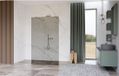 FortiFura Galeria Vrijstaande Inloopdouche - 140x200cm - Rookglas - antikalk - 8mm veiligheidsglas - wandsteunen - hoogglans chroom
