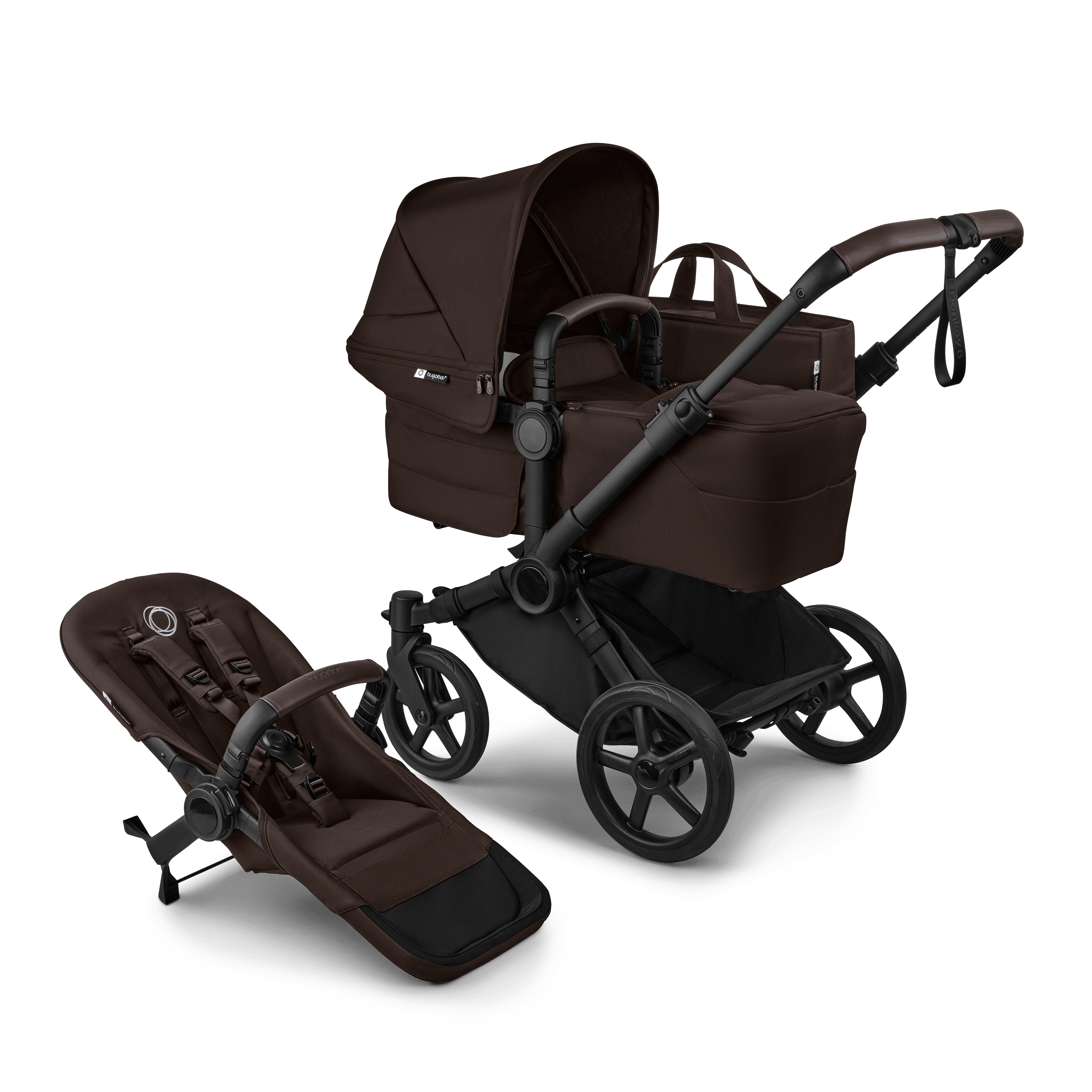 Bugaboo Kinderwagen Bugaboo Donkey6 Single Complete Black/Cacoa Brown