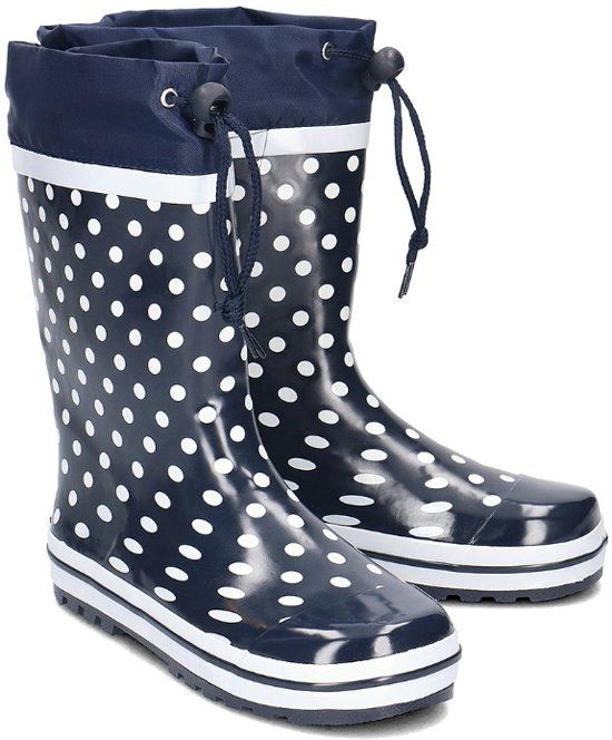 Playshoes Regenlaarzen Kinderen - Blauw met Witte Stippen - Maat 30/31
