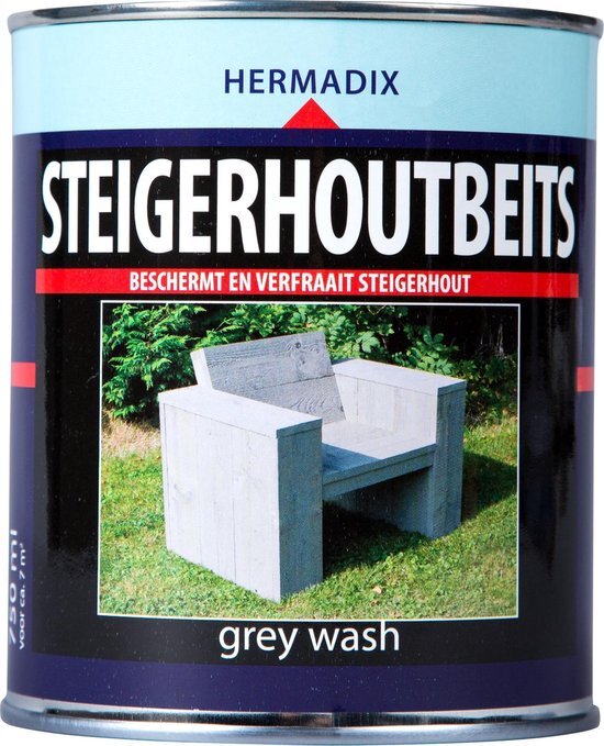 Hermadix steigerhout beits 750ml grey wash