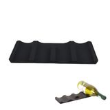 Avilia Teppich Organizer voor blikjes en flessen, ruimtebesparende oplossing met stapels, van siliconen, 29,5 x 9,5 x 1,5 cm, zwart