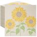 Tafelsoort 100 x zachte gerecyclede zonnebloempapieren servetten, 2-laags, 33 cm, wegwerp bloemenservetten met zonnebloemen, feestservietten voor bruiloften, theekransjes, Kraft ongebleekt, thuis