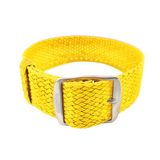 Bobroff BFS007 Unisex Polshorloge Geel Nylon Band Zilverkleurige Kast