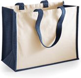 Westford Mill Printers Jute Classic Shopper WM422 - Navy