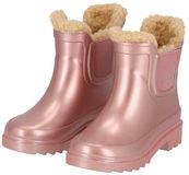 Morethansocks Chelsea regenlaarzen kinderen Pink Metallic
