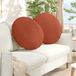 VidaXL Zitkussens 2 st katoen stof rood-oranje ø60 x 21 cm