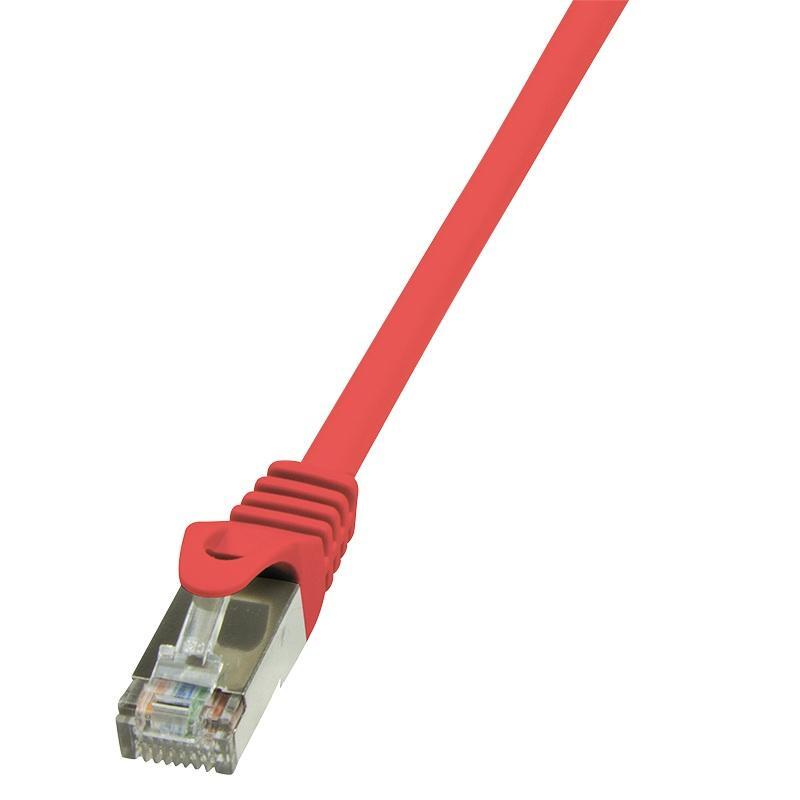 LogiLink RJ45 Netwerk Aansluitkabel CAT 5e SF/UTP 1 m Rood Snagless