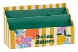 Clairefontaine - 116278C - Een Brievenhouder van Karton 25x10x14 cm - Citrusillustratie in Frisse Kleuren - Home Office - Bureauopslag - Organisator - Dolce Amore Collectie