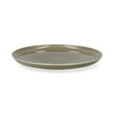Assiette à petit-déjeuner, émail réactif, grès, vert olive, Ø22 cm