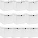 vidaXL Opbergboxen met deksel, 10 stuks, 32x32x32 cm, stof, wit