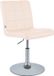 CLP Ricky Chaise de salle à manger - Pivotant et réglable en hauteur - Base chromée - Design moderne - Similicuir/crème