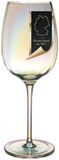 Intirilife Wijnglas met Regenboog Glinstering en Golvende Vorm - 440 ml