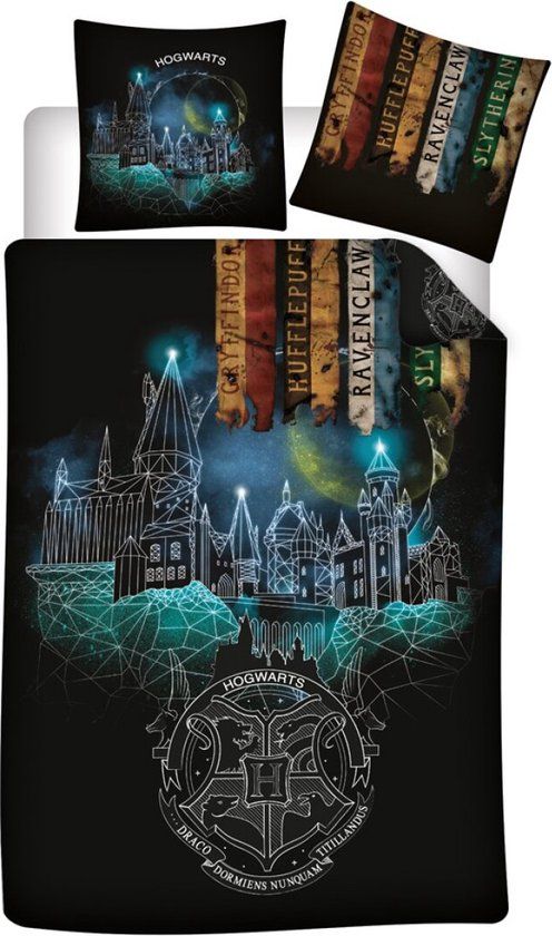 Harry Potter Dekbedovertrek Tovenarij - Eenpersoons - 140x200cm - Polyester