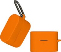 kwmobile Hoes geschikt voor Sony WF-1000XM6 - Siliconen cover voor oordopjes in oranje