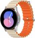 By Qubix Qubix - Ocean Style Smartwatch Bandje voor Garmin Forerunner 970 / 570 (47mm) / 255 - 22mm - Beige / Oranje