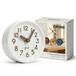 Driini Houten analoge desktopklok - 4,3 inch. Decoratieve dennenhouten klok, no-teek ontwerp - gemakkelijk af te lezen stille veegmantel klok - stille tafelklokken met houten behuizing, handen en