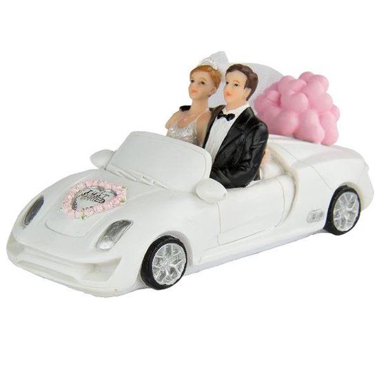 Folat Trouwfiguurtjes in Cabriolet/stk