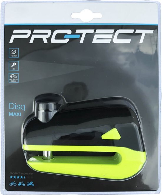 Protect Schijfremslot Disq Maxi Zwart/groen