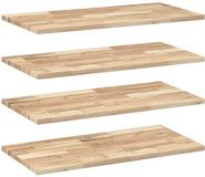 vidaXL - Zwevende wandschappen - 4 stuks - 80x40x2 cm - Onbehandeld acaciahout