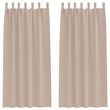 vidaXL Blackout Gordijnen met Ringen 2 st Taupe 260 x 140 cm Polyester