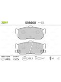 Valeo Set van 4 Remblokken 598668, Achteras