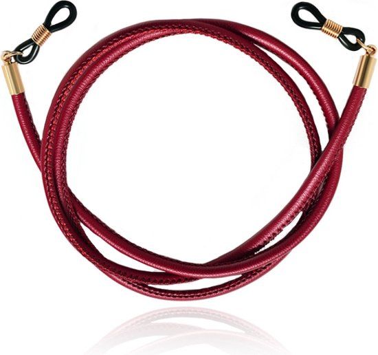 LGT JWLS LGT Jewels Rood PU Leren Koord voor Zonnebril of Leesbril