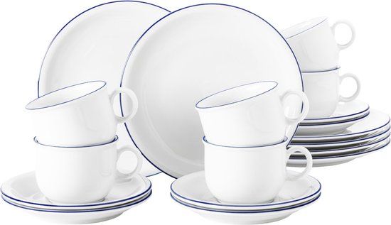 Seltmann Weiden Compact Blaurand Koffieservies 18-delig
