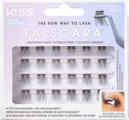 Kiss Falscara Lengthening Wisps Multipack - Nep Wimpers - 24 paar - Zwart