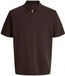 JACK & JONES JPRBLAETHAN SS Polo zippé pour homme - Coupe droite - Tailles S, M, L, XL, XXL, Gâteau au chocolat, S