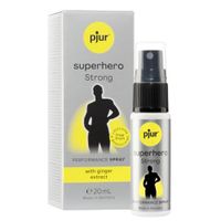 pjur superhero Strong Spray - Geconcentreerde vertragingsspray voor mannen - gemberextract voor langere prestaties (20ml)
