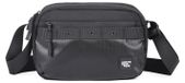 Aoking Sac bandoulière, noir, avec fermeture éclair et bandoulière réglable, 24x16 cm