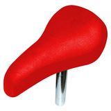 cyclingcolors Comfort fietszadel voor kinderen met schacht Ø 22 mm loopfiets universele BMX-driewieler met schuim met hoge dichtheid (rood)