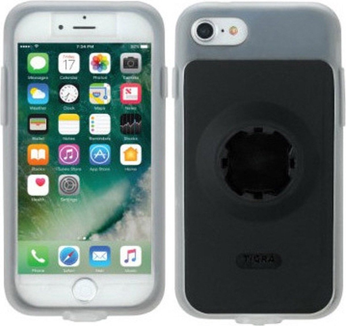 Tigra Sport FitClic Mount Case 2 voor Apple iPhone 7/8 - Zwart/Grijs