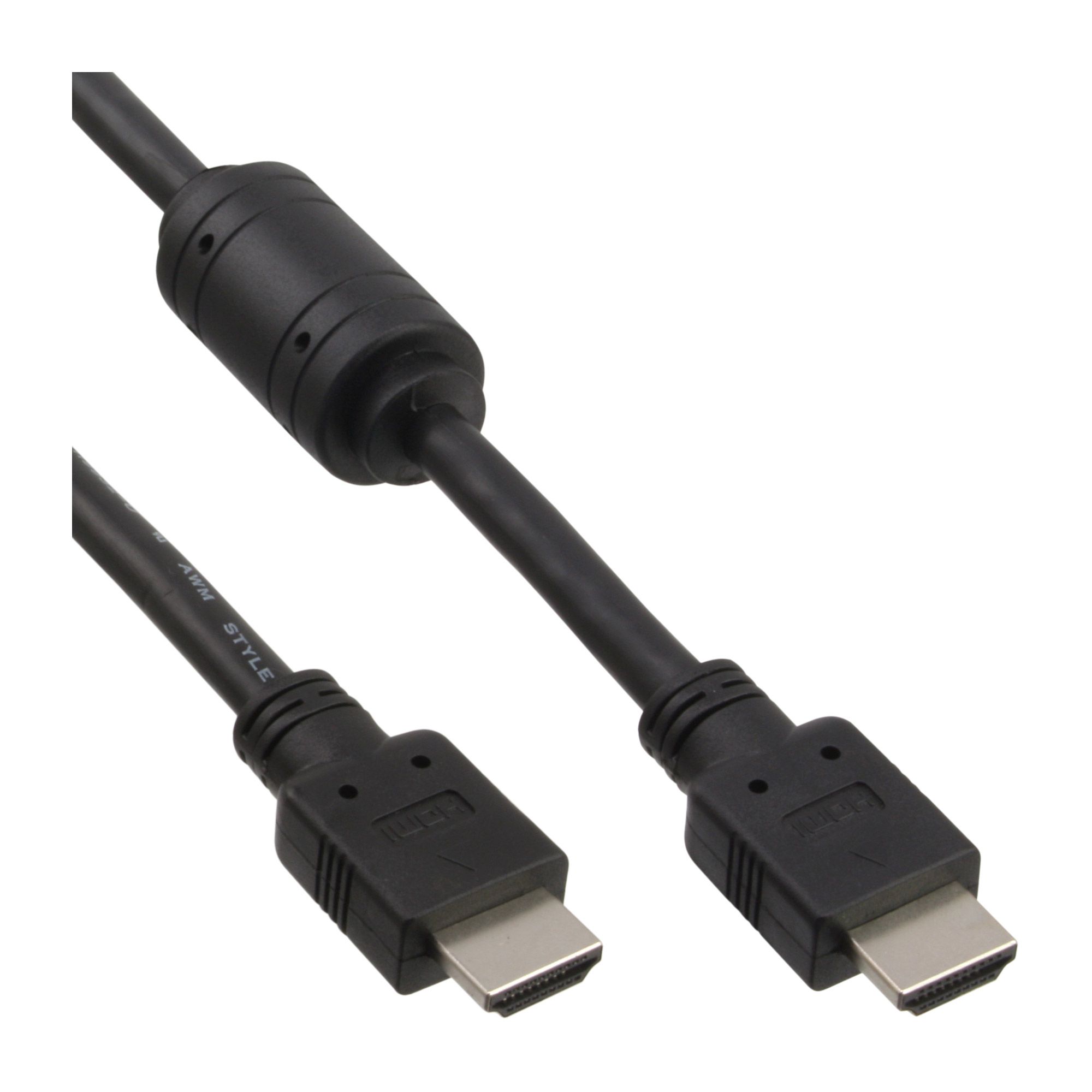 Inline HDMI-HDMI Kabel - 1m - Zwart