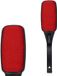 Gerimport Kledingborstel - L26 cm - Zwart/Rood - Pluizenborstel - Inklapbaar