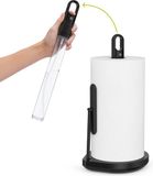 Simplehuman Keukenrolhouder met Pomp - Zwart - Roestvast Staal