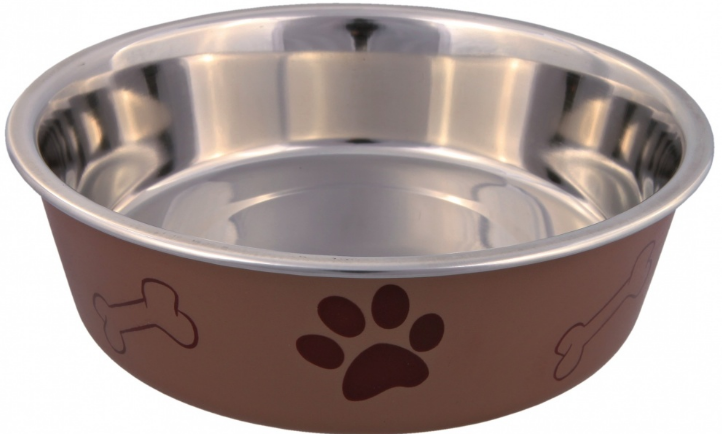 TRIXIE 25243 - Hondenvoerbak - 0,75 liter - Bruin/Roestvrijstaal