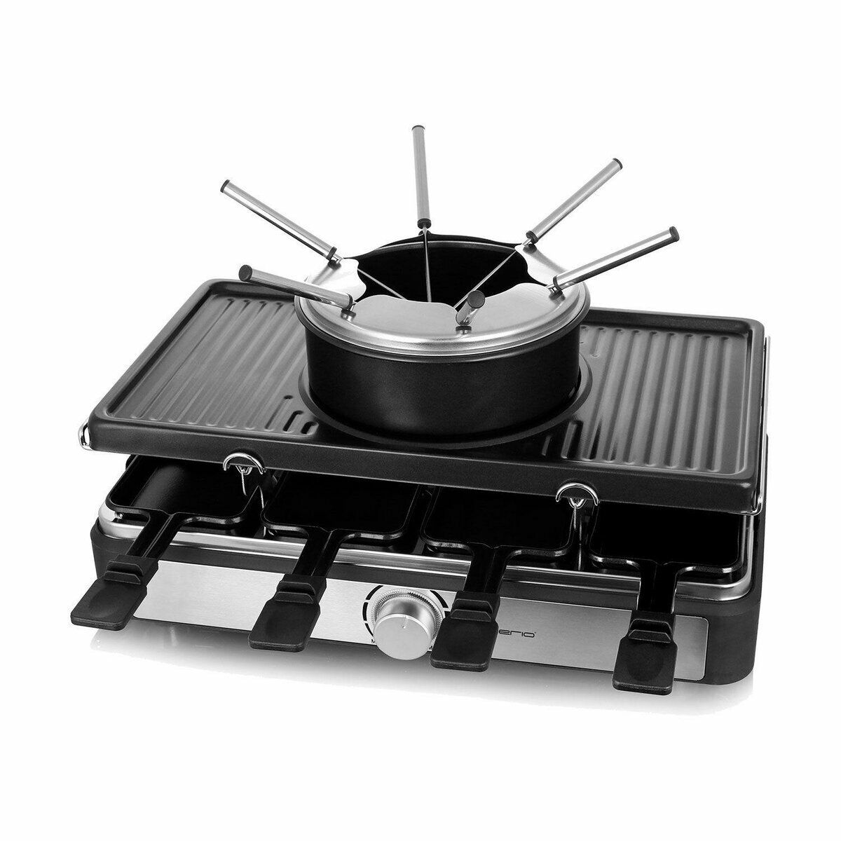 Emerio RG-124930 Raclette - 8 persoons - 1400W - Zwart/RVS
