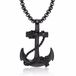 Mendes Jewelry Zwarte Anker Kettinghanger
