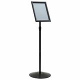 vidaXL Pedestal Poster Stand A4 PVC Staal Zwart