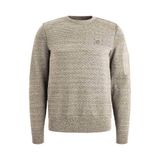 JACK & JONES CORE regular fit gebreide gemêleerde trui - beige