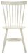 Safavieh Set van 2 houten eetkamerstoelen, wit, 55 x 50 x 90
