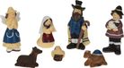 Merkloos / Sans marque Koopman International Kerststal figuren - 7-delig - polystone - ca. 9 cm