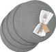 Westmark Set van 4 placemats, Ø 38 cm, polypropyleen, grijs