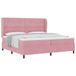 vidaXL Boxspring bed met hoofdeinde Roze 200 x 200 cm Fluweel