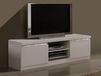 Mobistoxx REBECCA Meuble tv-hifi 2 portes blanc laque