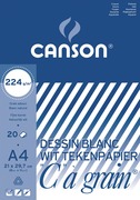 Canson tekenblok C à grain 224 g/m² ft 21 x 29 7 cm A4