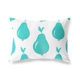 BonaMaison Turkoois-Wit Decoratieve Kussensloop, Kussenhoezen Bank, Decoratieve Kussenhoesjes, Kussensloop; Sofa, Slaapkamer, Kantoor, Auto 35x50 Cm - Ontworpen en vervaardigd in Turkije